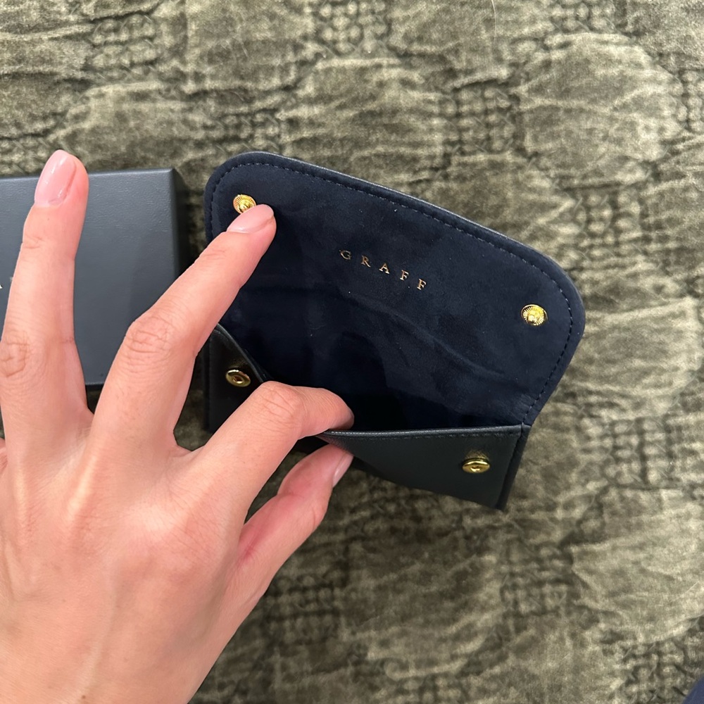 Graff Leather & Suede Jewelry Bag – Brand New